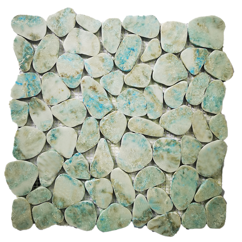 Factory Sliced Resin Pebble Free Style Mosaics for Kitchen Bathroom Indoor Outdoor Resin Mosaic Tiles