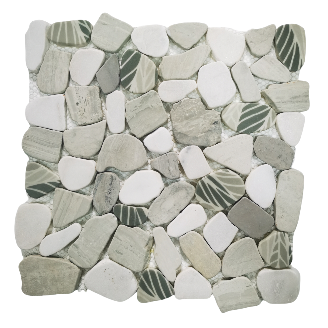 Pebble Mosaic Marble Mosaic Mixed Colors Indoor Wall and Floor Stone Ceramic Tiles peel and stick wall tile