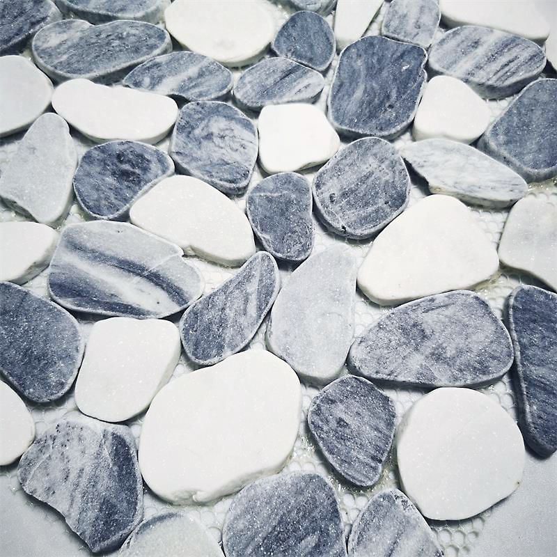 Factory Irregular Shape Pebble Matte Surface Mosaic Natural Marble Mosaic Tiles  For Bathroom Indoor Outdoor Floor