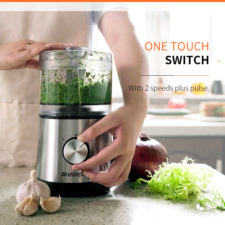 Kitchen Essentials Food Chopper for Vegetables Meat Grains Nuts 8 Cup Silver Stainless Steel Accessories Food Processor