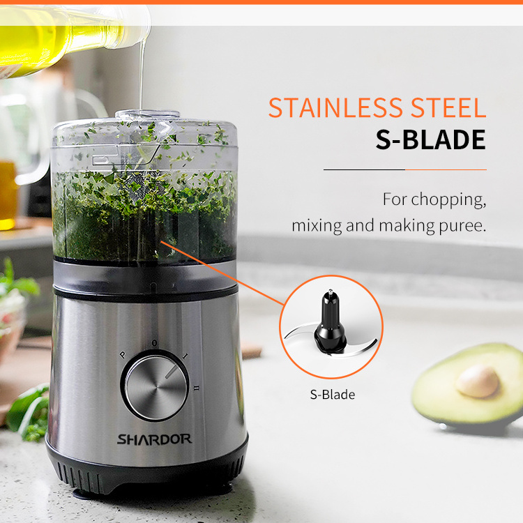 Kitchen Essentials Food Chopper for Vegetables Meat Grains Nuts 8 Cup Silver Stainless Steel Accessories Food Processor