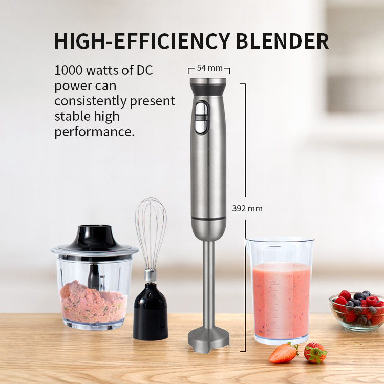 GDOR BPA-Free Perfect for Baby Food Smoothie Chopper Resistance Hand Blender with Dough Hooks Variable Speed Immersion Blender