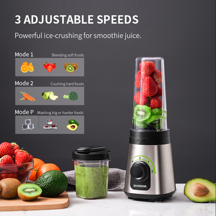 One Touch Operation Travel Kitchen Juicer Blender 10oz & 20oz Blender Cups Personal Blender Mixer