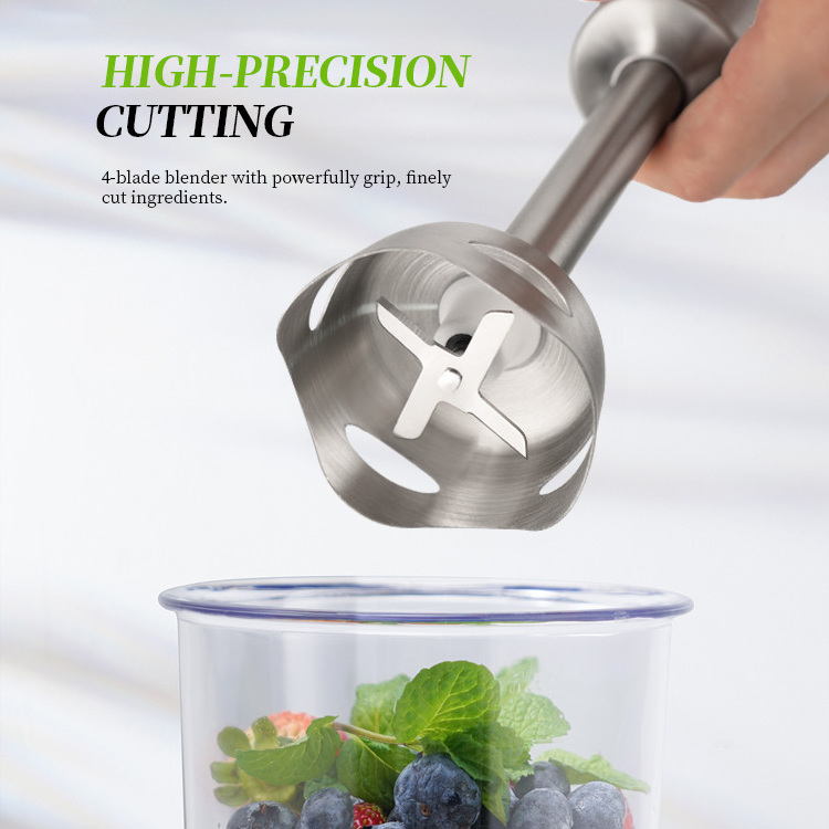 Handheld Hand Blender 1200W Immersion Blender Mixer with Attachments: Stainless Steel Blade With 7 in 1 Hand Blender