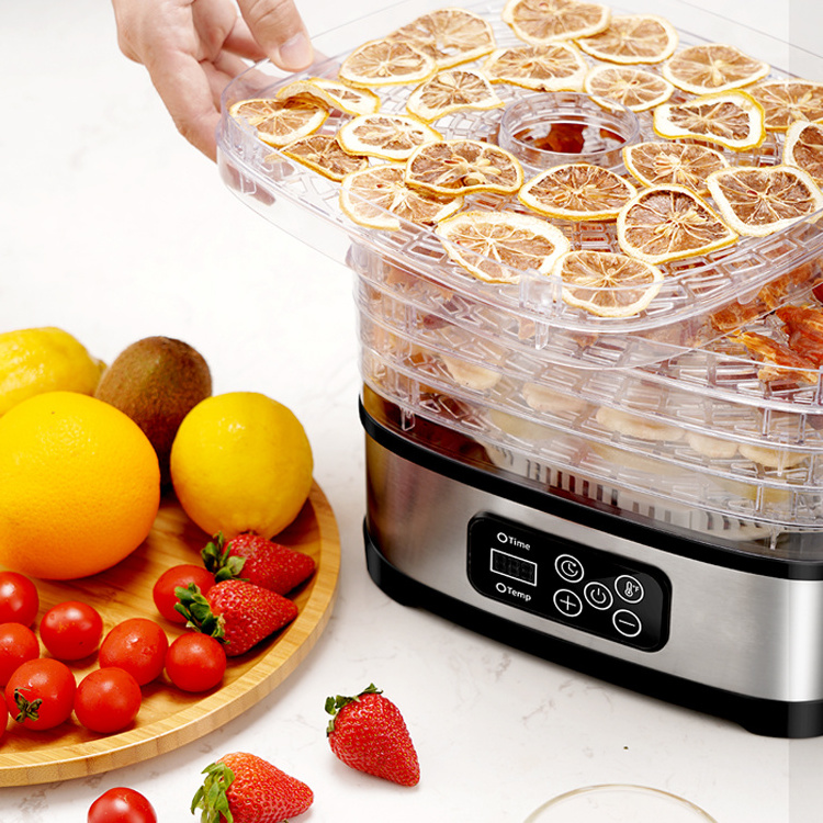 2024 Gift Party 5 BPA-Free Fruit Veggies Trays Dehydrator Machine Meat Temperature Control Digital Food Dehydrator Maker