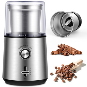 Coffee and Spice Grinder with Removable Dishwasher Safe Bowl 5 Cup Easy to Use Electric Coffee Grinder