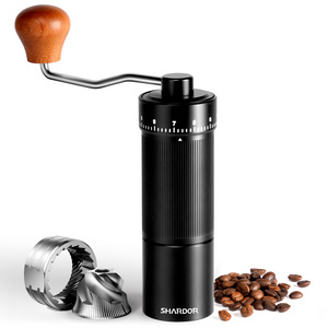 Small Handheld Coffee Grinder with Adjustable Coarseness CNC Stainless Steel Conical Burr Manual Coffee Grinder