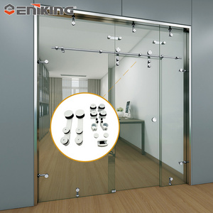 Stainless Steel Hinge Tempered Glass Swing Shower Screen Aluminum Bathroom Two Glass Shower Door