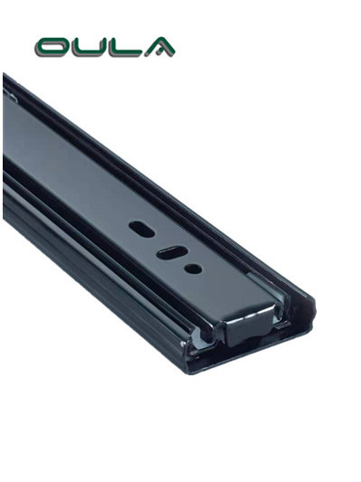 45 mm triple fold full extension Black/ zinc finishing ball bearing drawer slide rail heavy duty furniture drawer slide