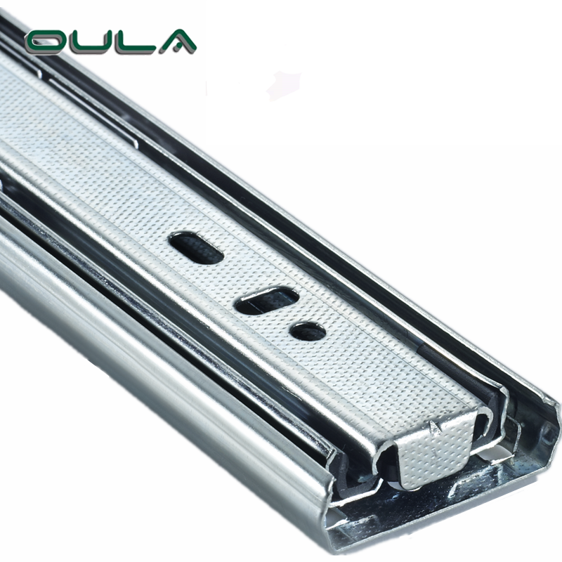 Factory high quality 40 mm zinc dotted finish metal tool box drawer runner slide iron 30kg loading slide for furniture