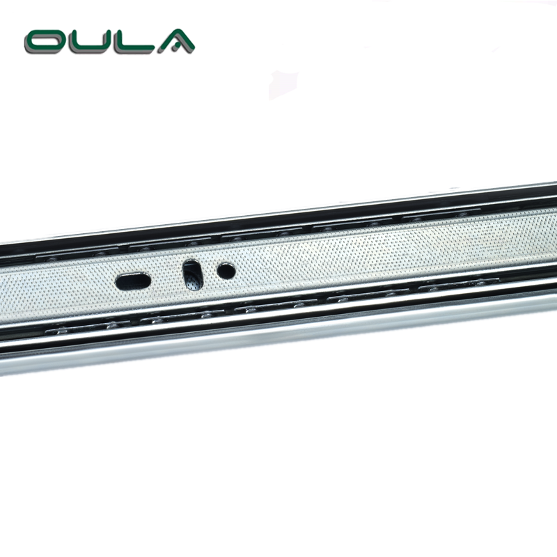 Factory high quality 40 mm zinc dotted finish metal tool box drawer runner slide iron 30kg loading slide for furniture