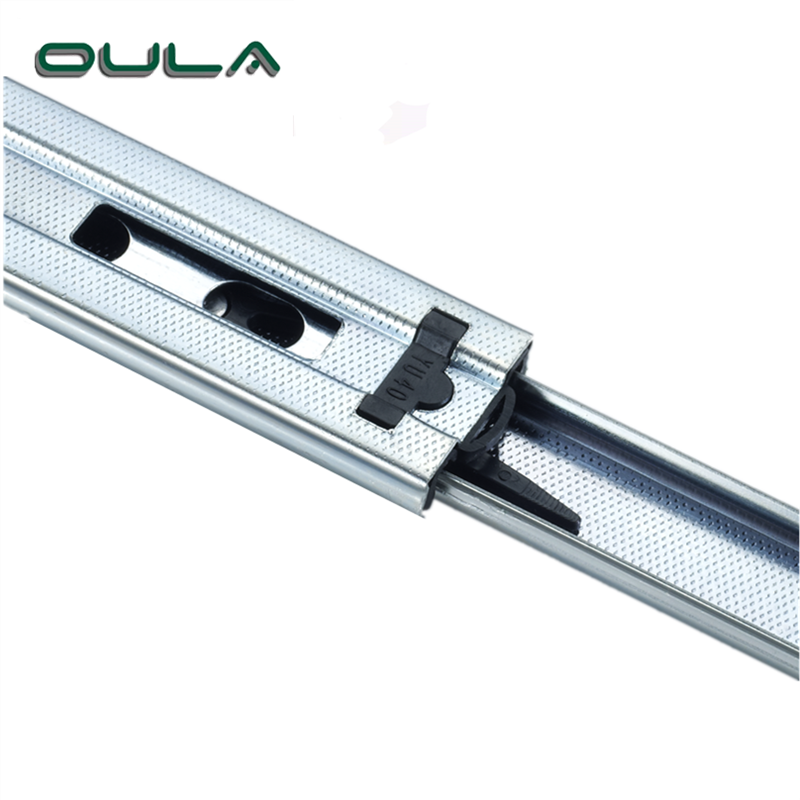 Factory high quality 40 mm zinc dotted finish metal tool box drawer runner slide iron 30kg loading slide for furniture