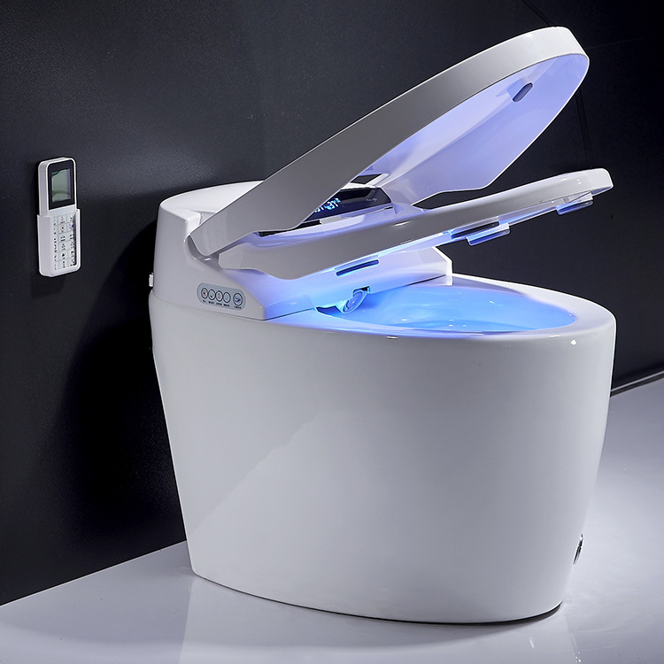 Inodoro con sensor bathroom intelligent heated smart toilet ceramic S trap siphonic toilet commodes