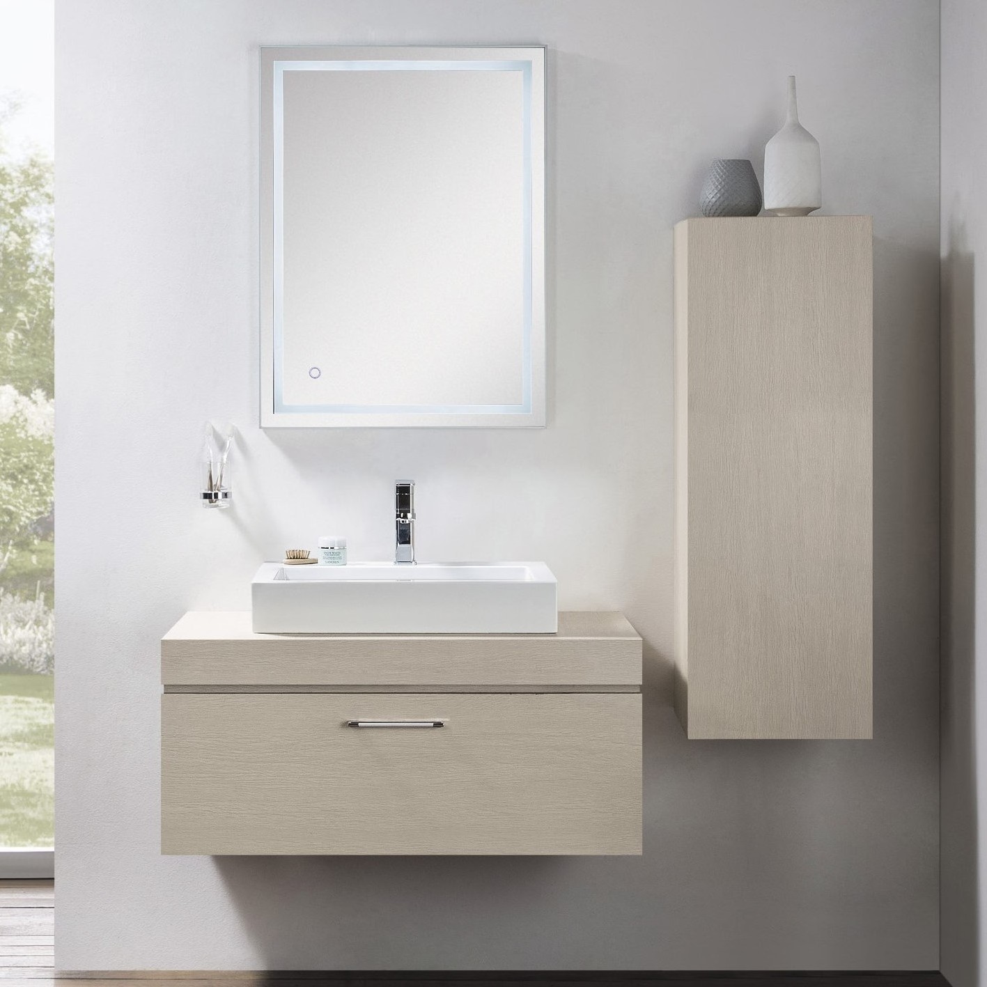 Professional washroom wc rectangular shape single hole counter top glass sinks bathroom white color ceramic wash hand art basin