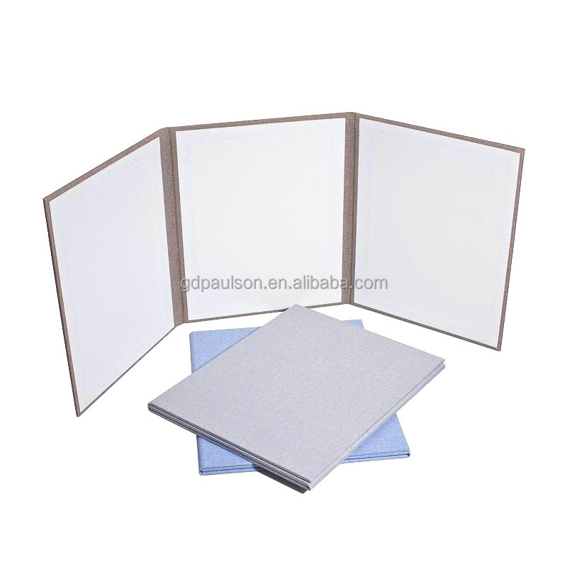 Wedding Leather Peel and Stick Photo Holder Folio.Three-folder