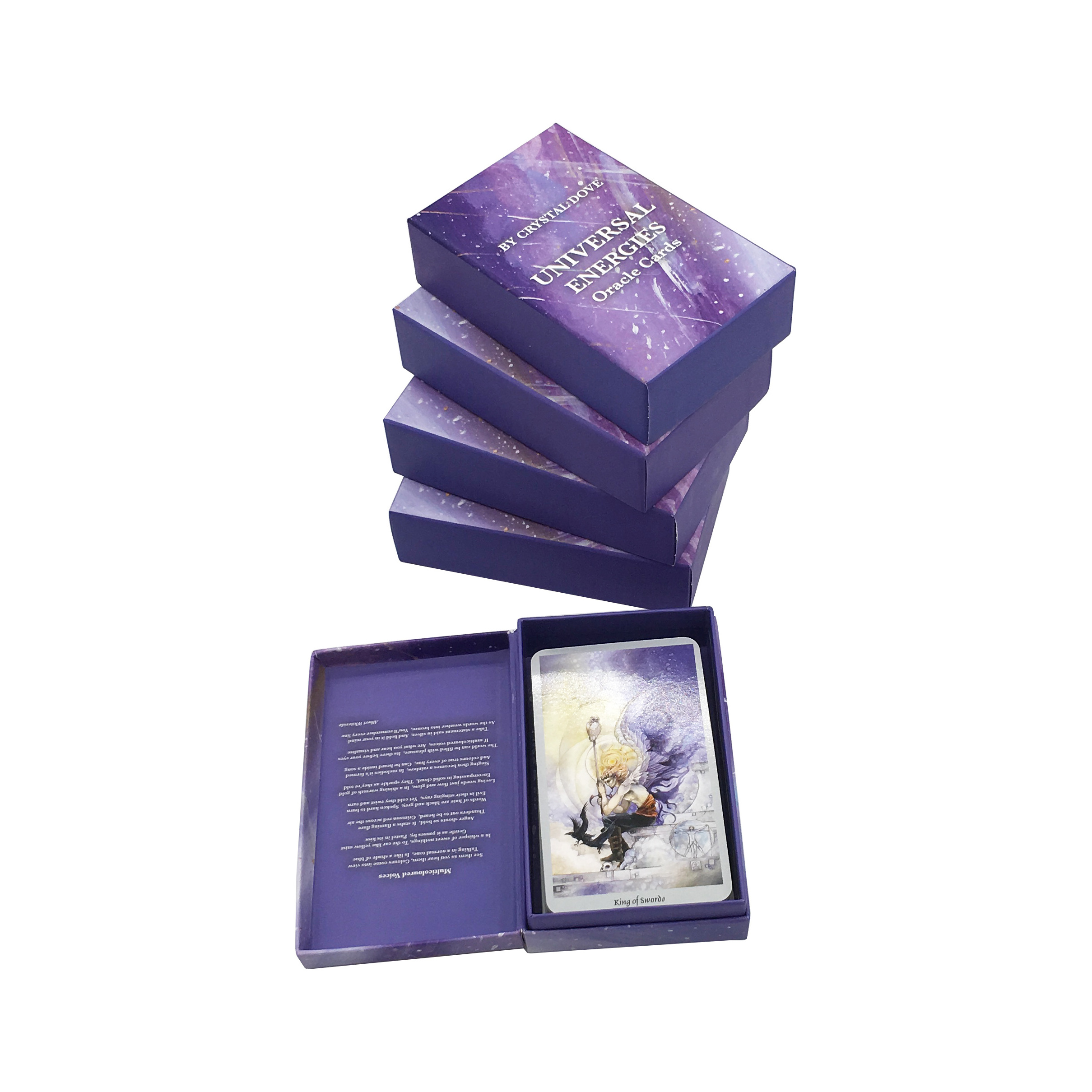 Free sample custom learning foil tarot cards printing wholesale playing tarot cards decks