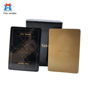 Free Sample Custom Superior Personalized Waterproof Plastic Playing Cards Deck With Box Front And Back Printing Logo