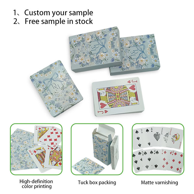 Free Sample Custom High-Definition Color Printing Poker Cards Playing Cards High Quality With Very Beautiful Tuck Box