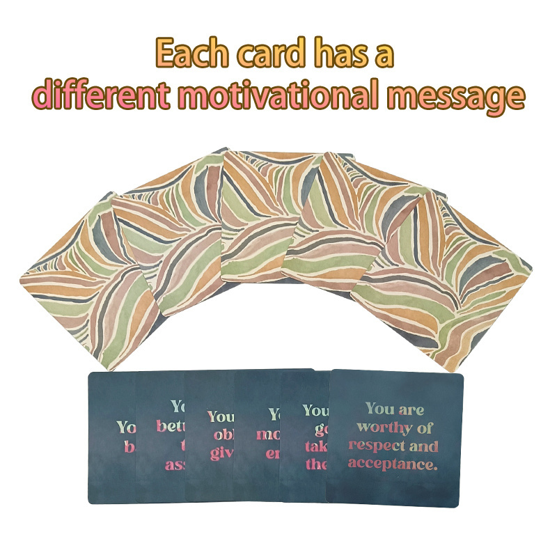 Free Sample Custom Printing High Quality 100% Waterproof Positive Self Love Affirmation Cards Game With Magnet Box