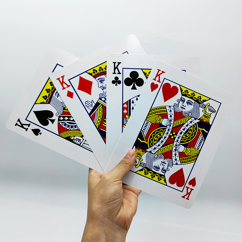 custom high quality Large size paper poker playing card printing