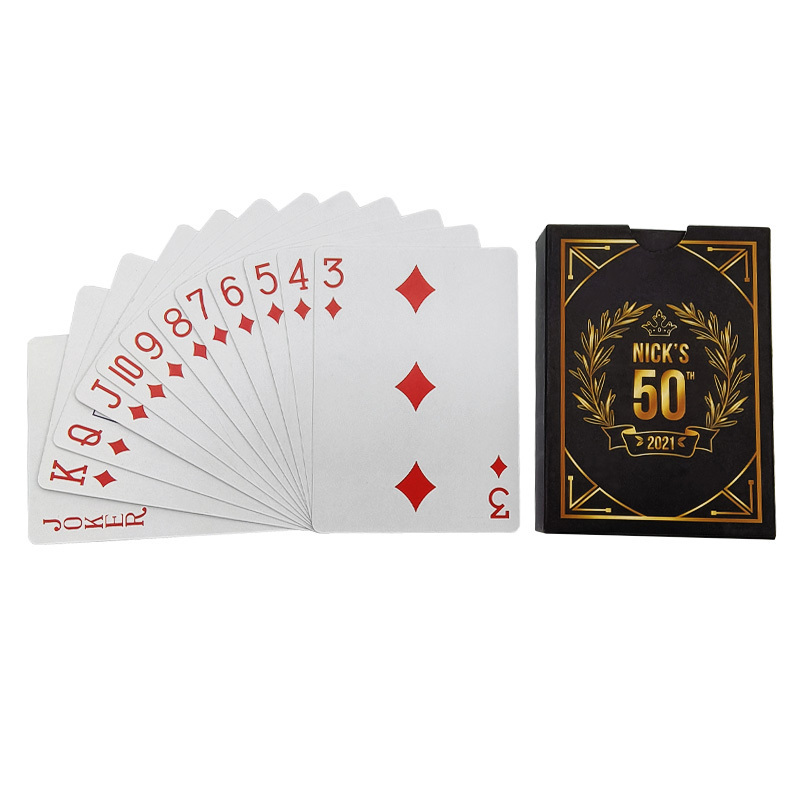 Free samples Custom Printing Your Own Personalized LOGO High Quality Matte Varnishing 280gsm Blue Core Poker Playing Cards