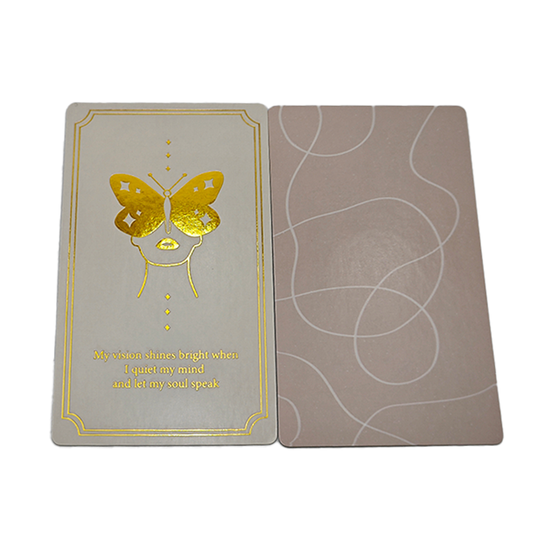 custom gold foil positive affirmation cards with magnetic box