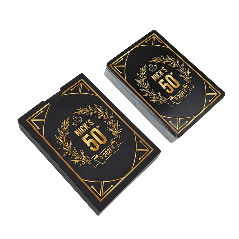 Free samples Custom Printing Your Own Personalized LOGO High Quality Matte Varnishing 280gsm Blue Core Poker Playing Cards