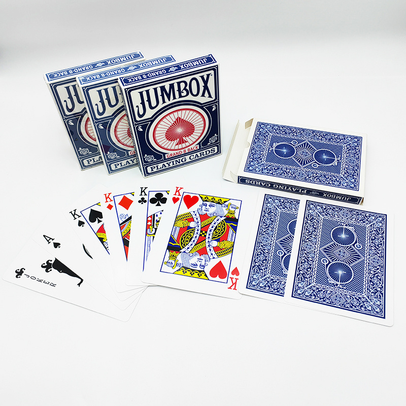 custom high quality Large size paper poker playing card printing