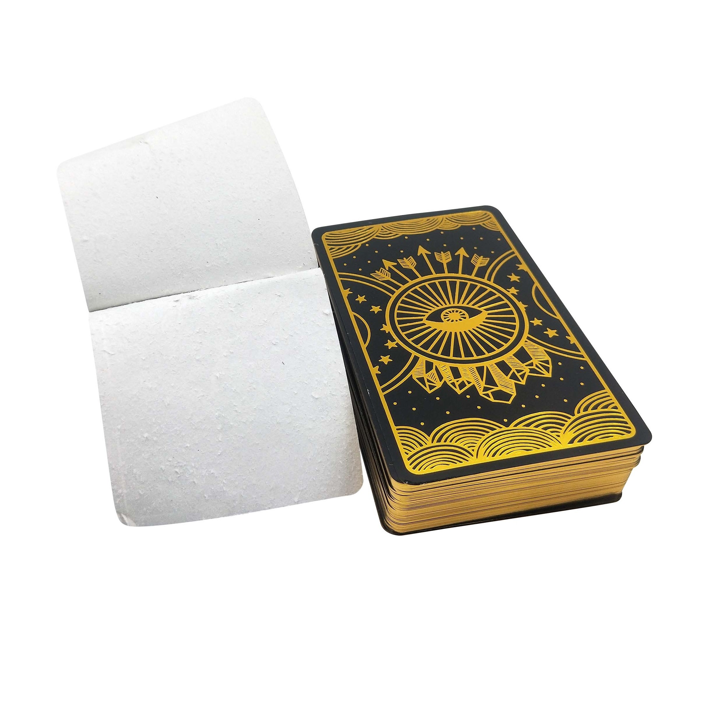 Wholesale custom gold foil and gold gilt edges tarot cards decks print