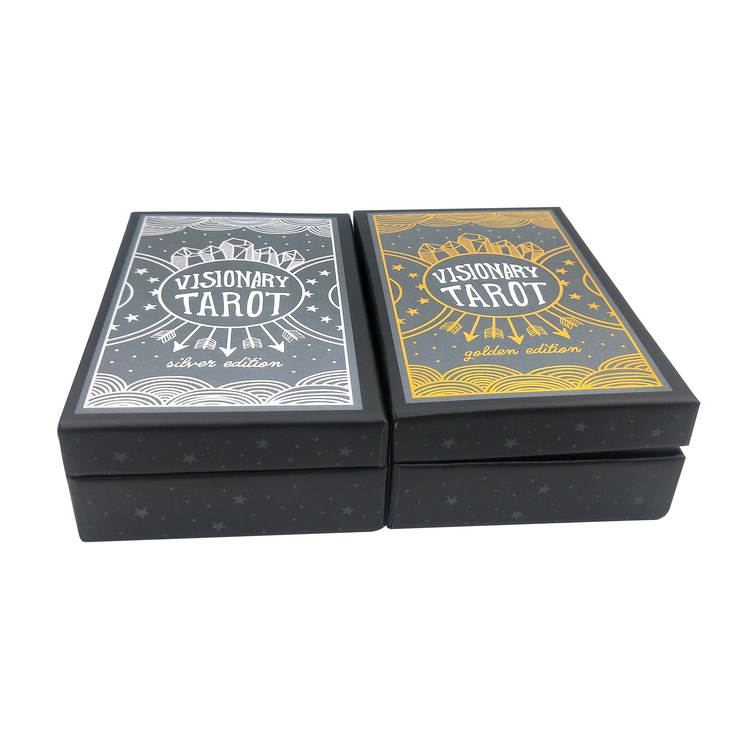 Wholesale custom gold foil and gold gilt edges tarot cards decks print