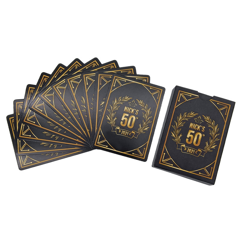 Free samples Custom Printing Your Own Personalized LOGO High Quality Matte Varnishing 280gsm Blue Core Poker Playing Cards