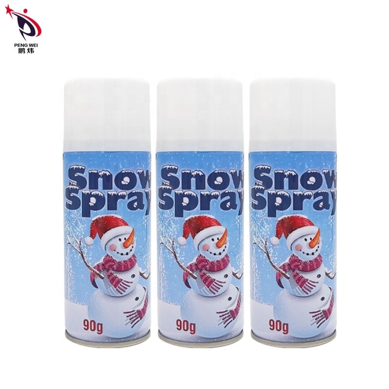 OEM Colored Snow Spray Winter Harmless Aerosol Christmas Frost Spray Christmas Holiday Glass Natural Melting Snow Spray