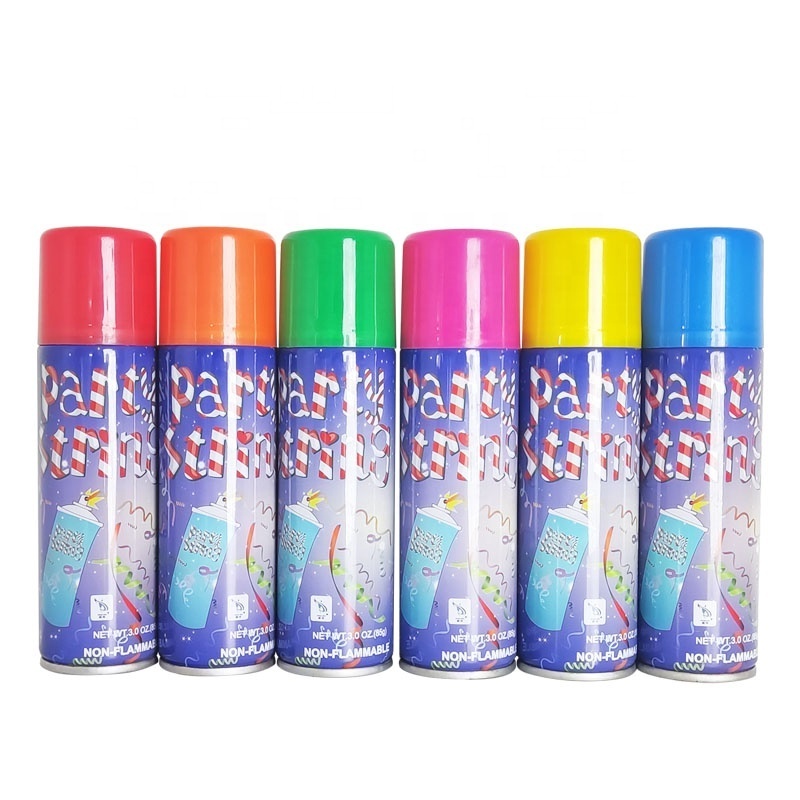 Wholesale 3oz non-Flammable Multicolor Biodegradable Silly String