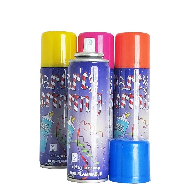 Wholesale 3oz non-Flammable Multicolor Biodegradable Silly String