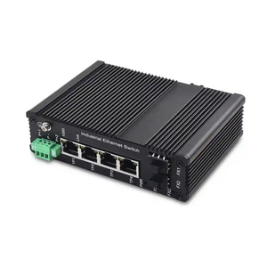 Professional Industrial poe switch 4 ports 1000M with 2 SFP uplink din rail Industrial PoE switch