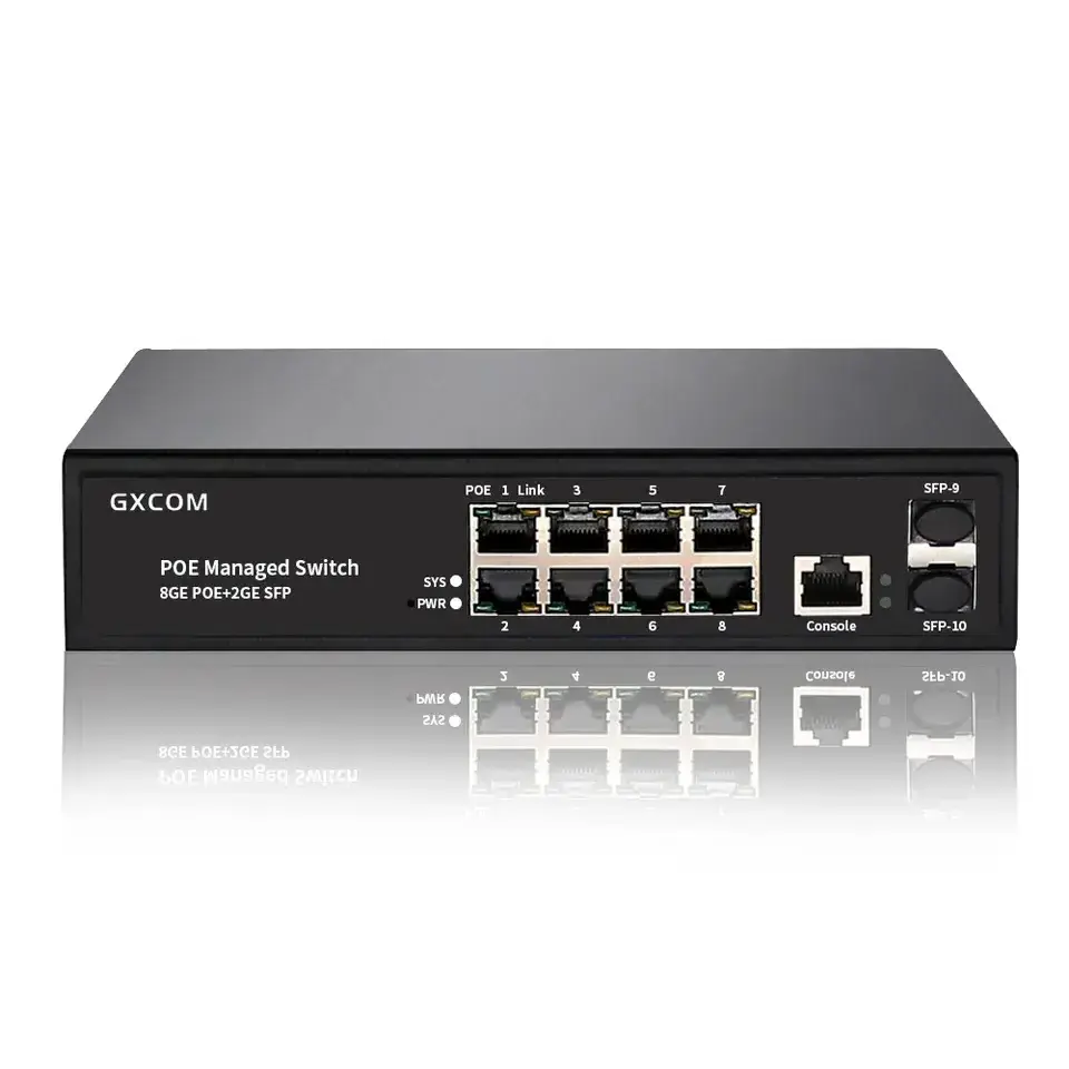 Wholesale 8 Gigabit RJ45 ports 2 x 1G SFP L2 L3 managed DC 24V 48V PoE out 4, 5+ / 7, 8- Non-standard passive PoE switch