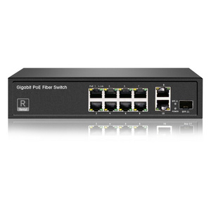 OEM Hotsale Unmanaged Desktop Network Switch 8 port poe Switch full gigabit with 2 uplink passed CB certification