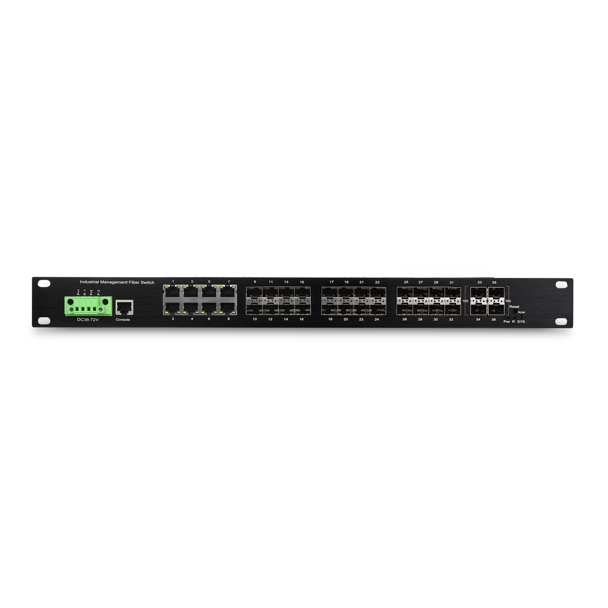 Din rail layer 3 industrial 24 port gigabit SFP optical port slots +8 10/100/1000Base-T adaptive RJ45 port industrial switch