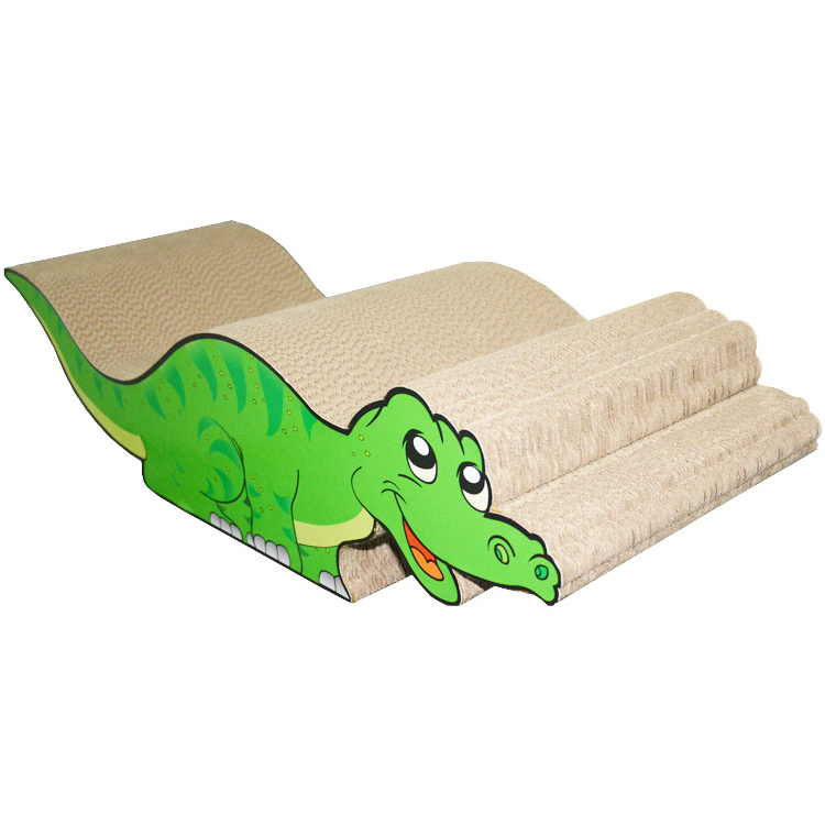 Crocodile shaped cardboard cat Scratcher