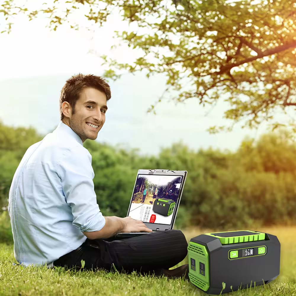 Outdoor Indoor Camping Solar Generator 200w Portable Power Station Power Bank Battery 300w 500w Emergency Power Supply