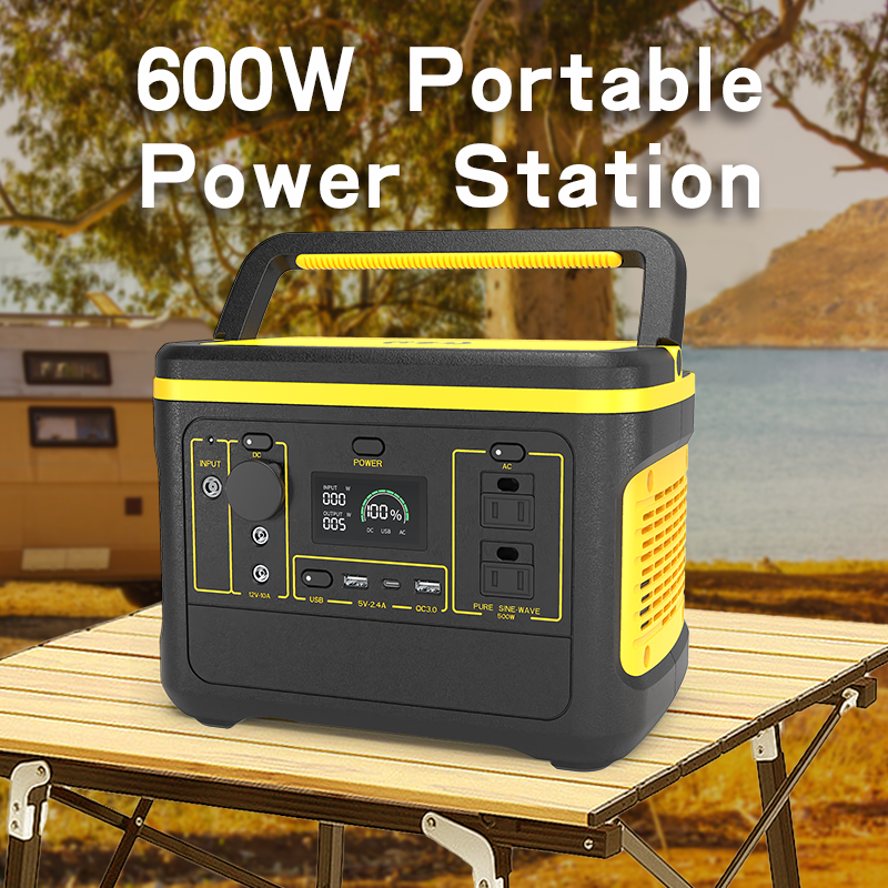 POPOWER 1000W 1200W 2000W large capacity super bright torch 568Wh 600w wireless charge function 65w PD portable power station