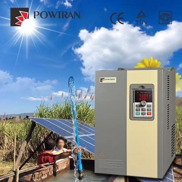 Solar PV power AC DC hybrid input solar submersible pump system IP20 IP54 IP65 3ph 380v 22kw solar water pump inverter with MPPT