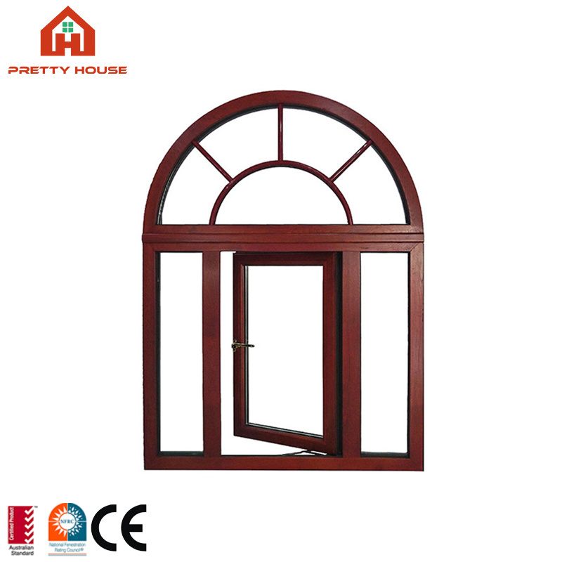 Aluminium hurricane american german standard arched casement windows