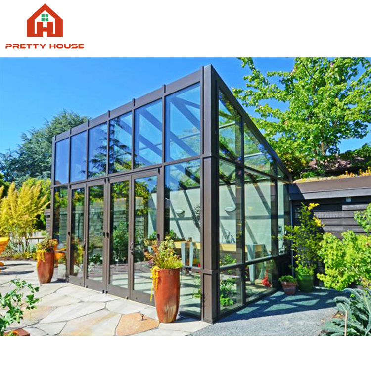 Aluminum tempered glass gazebo sunrooms glass houses