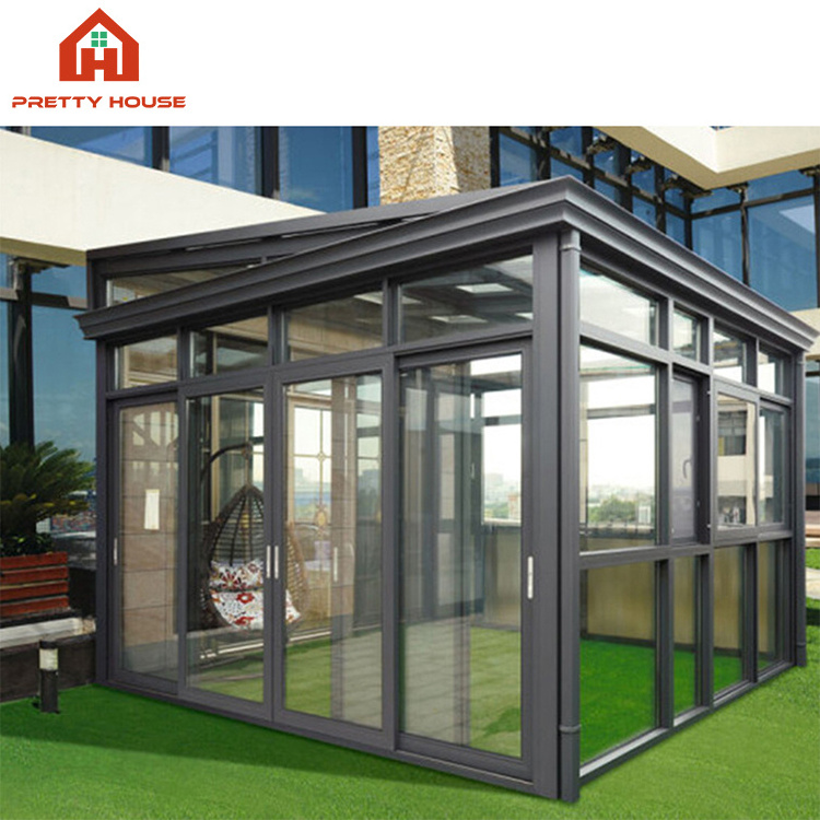 wholesale aluminum portable sun room glass house outdoor veranda sunroom