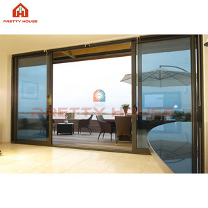 European style interior sliding doors Glass balcony railing design glass sliding doors