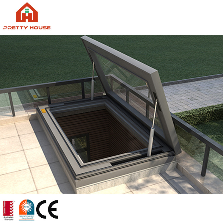 Automatic Commercial Sliding Skylight Patio Enclosure Restaurant Retractable Telescopic Roof System