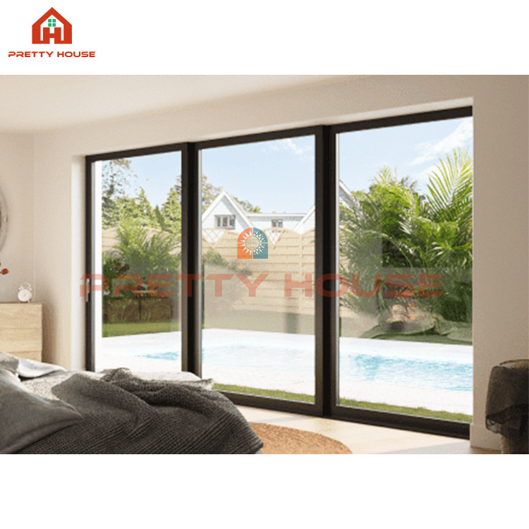 European style internal business sliding doors greenhouse soundproof sliding doors