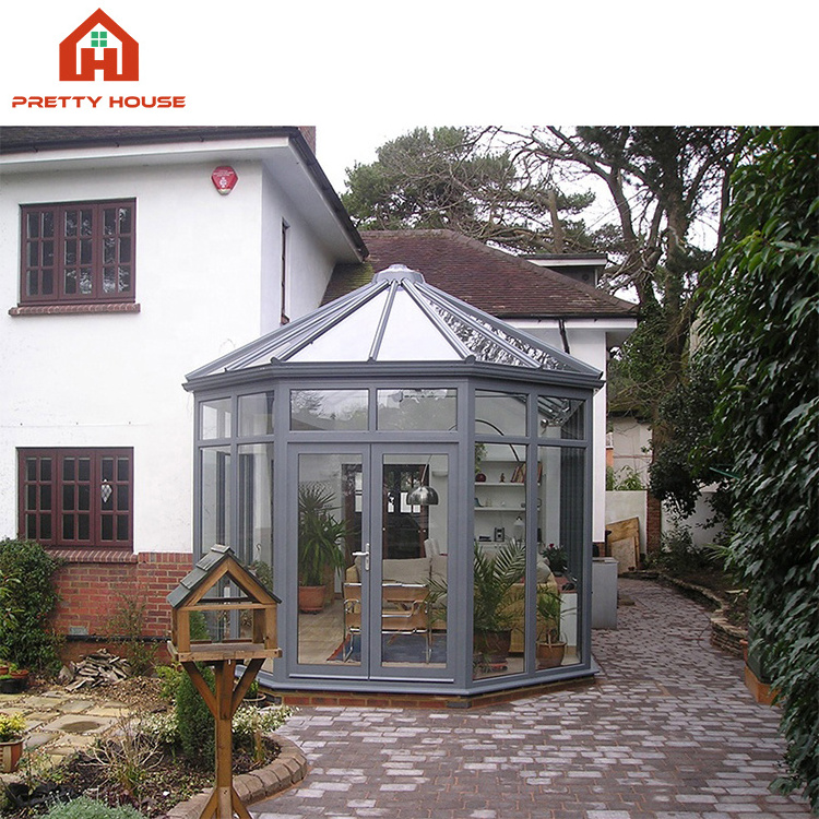 Solar prefabricated metal steel frame sunroom