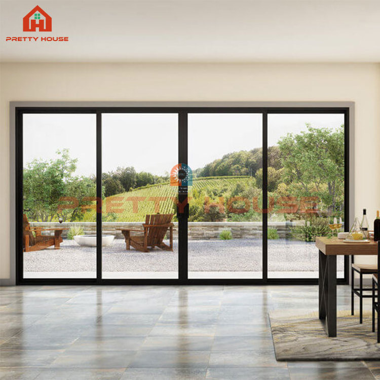 Commercial Exterior Interior Outdoor Aluminum Door Aluminum Patio Glass Sliding Door